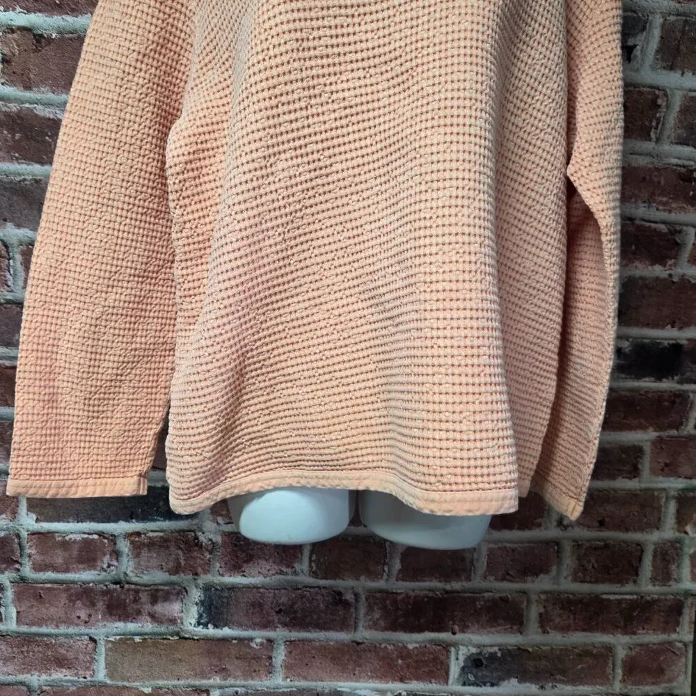 Focus Honeycomb Knit Pullover Sweater | Women’s XL‎ | Pink Peach